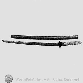 Double signature shinto wakizashi sword.