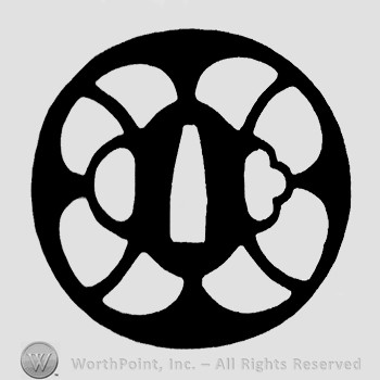 Iron tsuba, pierced.