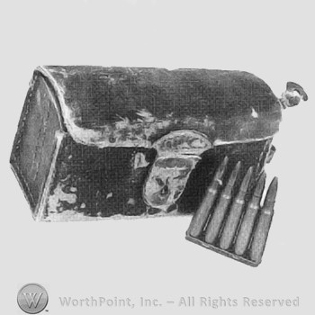 7.7 mm live ammo in pouch.