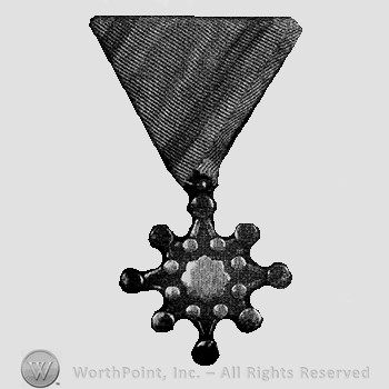 Order of the sacred treasure, 8th class; medal like a rising sun.