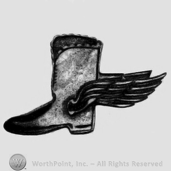 Late arrivals winged boot award; medal.