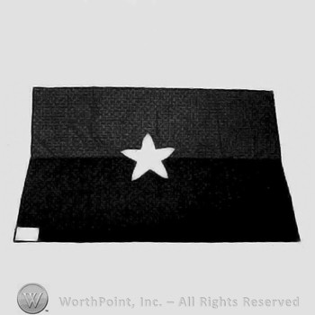 Star on a two colored flag.