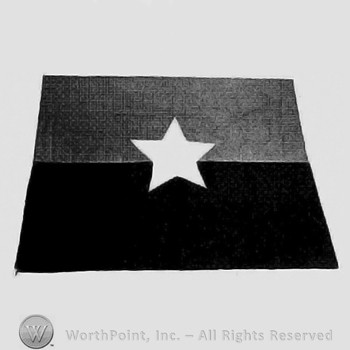 Star on a two colored flag.