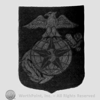Star inside aglobe; eagle above, all on a patch.