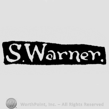 The name S. Warner written with lowercase letters