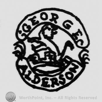 image of a lion above a crown, on a label above is written GEORGE, under is written ALDERSON