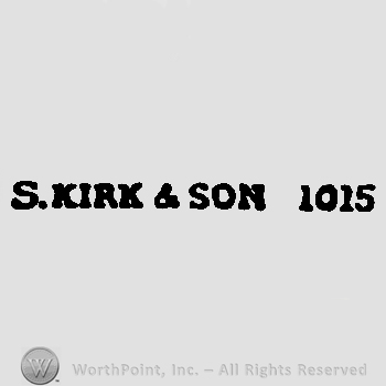 S. Kirk & Son written with uppercase letters followed by number 1015.