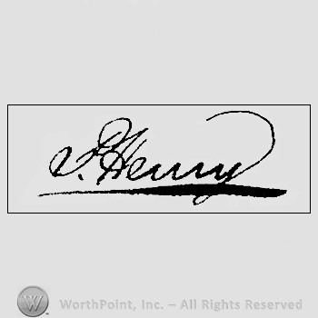 Autograph/signature : Patrick Henry.