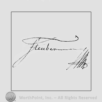 Autograph/signature : Baron von Steuben.