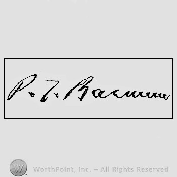 Autograph/signature : P T Barnum.