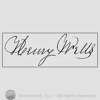 Autograph/signature : Henry Wells.