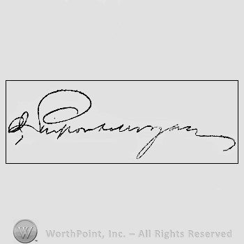 Autograph/signature : J.P. Morgan.