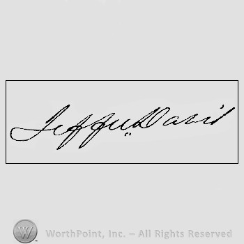 Autograph/signature : Jefferson Davis.