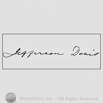 Autograph/signature : Jefferson Davis.