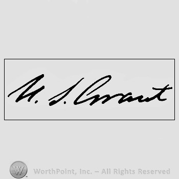 Autograph/signature : Ulysses Grant.