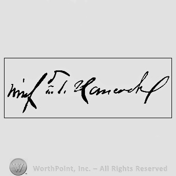 Autograph/signature : Winfield Scott Hancock.