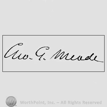 Autograph/signature : George Meade.