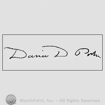 Autograph/signature : Daniel D. Porter.