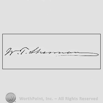 Autograph/signature : William T. Sherman.