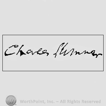 Autograph/signature : Charles Sumner.