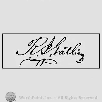 Autograph/signature : Richard Gatling.