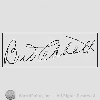 Autograph/signature : Bud Abbott.
