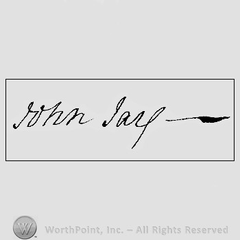 Autograph/signature : John Jay.