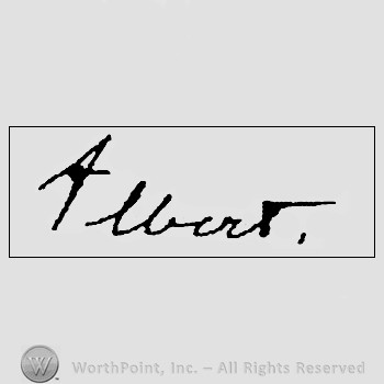 Autograph/signature : Albert Einstein.