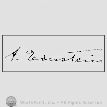 Autograph/signature : Albert Einstein.