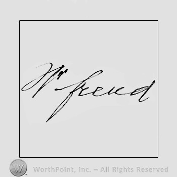 Autograph/signature : Sigmund Freud.