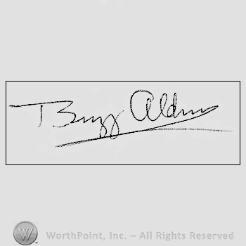 Autograph/signature : Buzz Aldrin.