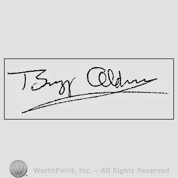 Autograph/signature : Buzz Aldrin.
