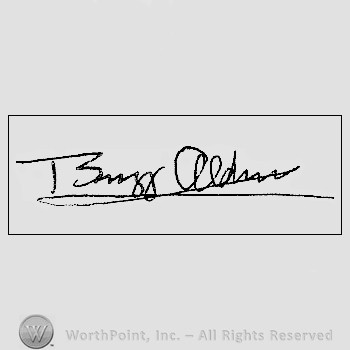 Autograph/signature : Buzz Aldrin.