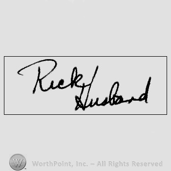 Autograph/signature : Rick Husband.
