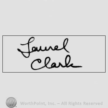 Autograph/signature : Laurel Clark.