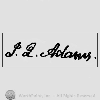Autograph/signature : John Quincy Adams.