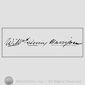 Autograph/signature : William Henry Harrison.