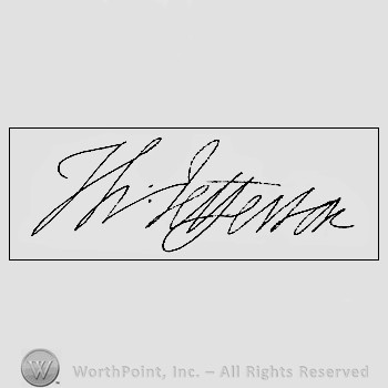 Autograph/signature : Thomas Jefferson.