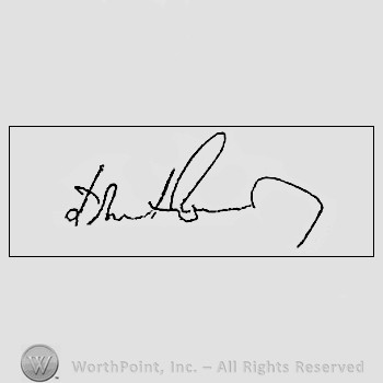 Autograph/signature : John F. Kennedy.