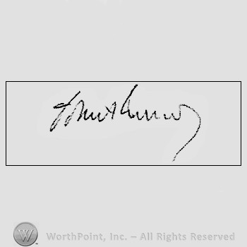Autograph/signature : John F. Kennedy.