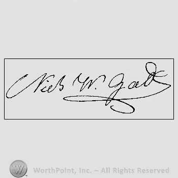 Autograph/signature : Neils Gade.