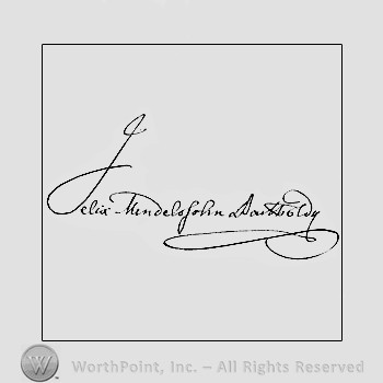 Autograph/signature : Felix Mendelssohn Bartholdy.