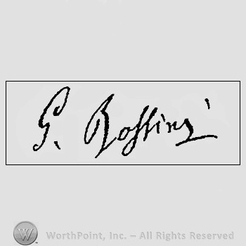 Autograph/signature : Gioacchino Rossini.