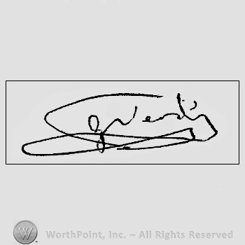 Autograph/signature : Giuseppe Verdi.