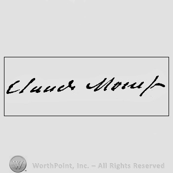 Autograph/signature : Claude Monet.