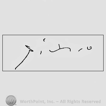 Autograph/signature : Pablo Picasso.