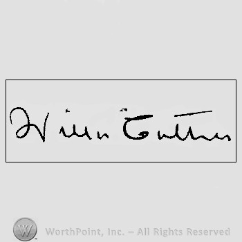 Autograph/signature : Willa Cather.