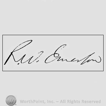 Autograph/signature : Ralph Waldo Emerson.