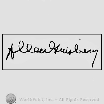 Autograph/signature : Allen Ginsberg.