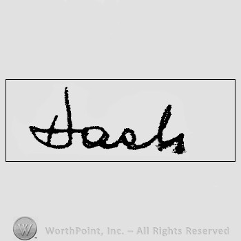 Autograph/signature : Dashiel Hammett.